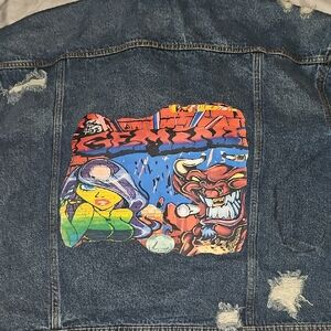 Men's Distressed Blue Denim Jacket